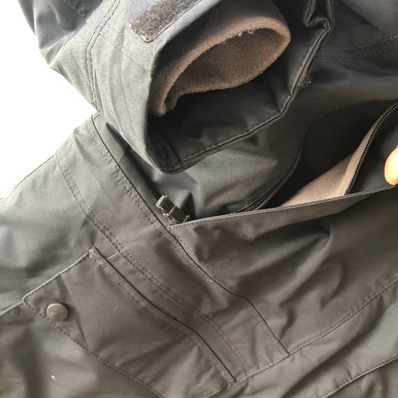 LL Bean Women's Baxter State Parka Black Removable Hood Faux Fur Down XS Petite - Picture 7 of 15